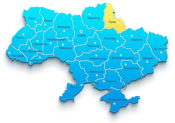 Карта Сумской области